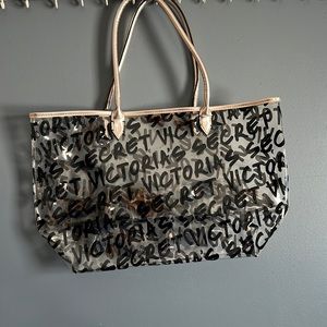 Victoria Secret clear plastic tote